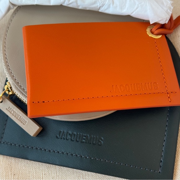 NWT Jacquemus 3 Piece Leather Wallet Le Porte Rond Carre Trio Cardholder Multi - Picture 3 of 16
